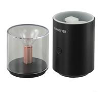 Electric Air Humidifier with USB Power, Essential Oil Diffuser for Car and Home Aromatherapy, Whisper Quiet Operation with Automatic Safety Shut Off (Black)