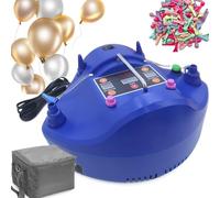 Electric Air Pump, 1200W Dual Nozzle Inflator with Timer/Quantitative Function, Includes 100 Balloons, Balloon Stuffing Machine for Parties