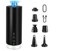 Electric Air Pump, 4000mAh Portable Camping Airbed Pump with LED Light Fast Inflating/Deflating for Camping Inflatables Accessories, Air Mattress, Padding Pool, Vacuum Storge Bags