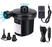 Electric Air Pump, Air Pump for Quick Inflator/Deflator with 3 Nozzles, Camping Electric Pumps Portable (Home/Car), Air Mattress Pump for Inflatable Boat/Air Mattress/Pool/Inflated Toy/Yoga Ball