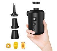 Electric Air Pump for Inflatables, 3600mAh Rechargeable Battery Air Pump with Fast Inflating/Deflating, Portable Mini Vacuum Pumps with 4 Airs Nozzles for Paddling Pool, Airbed (1pc)