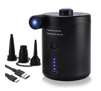 Electric Air Pump for Inflatables, Electric Pump with Fast Inflating/Deflating, 4000mAh Battery Blow Up Bed Pump with 3 Nozzles for Paddling Pool, Airbed, Mattress,Swimming Pool