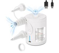 Electric Air Pump for Inflatables, Electric Pump with Fast Inflating/Deflating, 4000mAh Battery Blow Up Bed Pump with 4 Nozzles for Paddling Pool, Airbed, Mattress,Swimming Pool