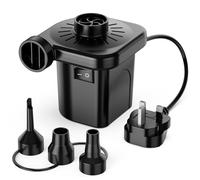 Electric Air Pump for Inflatables,Portable Quick-Fill Air Pump with 3 Nozzles,220-240V, Inflator & Deflator Pumps for Outdoor Camping, Air Mattress Beds,Boats,Inflatable Cushion,Couch,Pool Floats