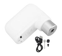 Electric Air Pump Portable Cordless 300mAh Rechargeable Tire Inflator Fast Inflation for Road Mountain Cycling Balls Aluminum Alloy Nozzle Nylon Shell Compact Design (White)