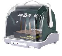 Electric Airbrush Spray Booth Kit with Transparent Cover, Water Filter Box & Cool Air Mode for Drying Spray Paint and Model Craft DIY