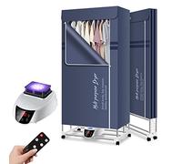 Electric Airer Clothes Dryer - Indoor Foldable 1300w Heated Drying Rack with Remote Control | Adjustable Timer, Low Noise | Energy Efficient Electric Clothes Dryer