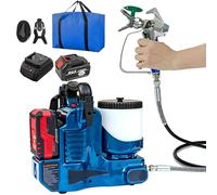 Electric Airless Paint Sprayer, 500W Cordless Spraying Machine, 15 Mpa, 1.2L Portable, 6 Speed Settings, 1.1 L/Min, for House Painting