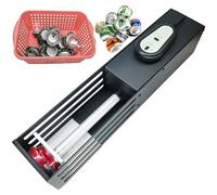 Electric Aluminum Can Crusher, Eco-Friendly Recyclable Plastic Water Bottle Crusher, Suitable for Schools, Restaurants (Black)