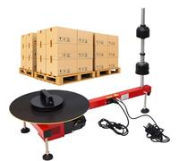 Electric and Manual Stretch Film Wrapping Machine with Dispenser for Industrial Packaging and Pallet Securing