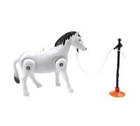 Electric Animal Horse Toy, Pulling Millstone Figure Set, Flexible Joint Model with Dynamic Movement Design, Interactive Kids Play Toy with Strong Structure, Educational Playroom Toys for Children Use