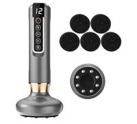 Electric Anti-Cellulite Massager& Smart Scraping Therapy, 12 Suction Modes - Handheld Gua Sha Device for Body Contouring(Gray)