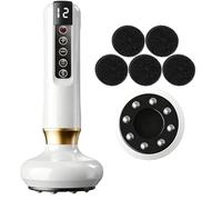 Electric Anti-Cellulite Massager& Smart Scraping Therapy, 12 Suction Modes - Handheld Gua Sha Device for Body Contouring(White)