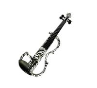 Electric Art Violin Zebra Stripes Solid Wood Silent Violin Full Size 4/4 Ebony Fittings Parts