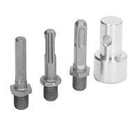 Electric Auger Drill Adapter,1 to 3 Drill Augar Conversion Kit, Carbon Steel Round Chuck with 2 Pits and 2 Slots, Ideal for Garden Tools
