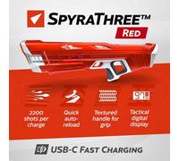 Electric & Automated Water Gun With The Switch Spyrathree Waterblaster - Red