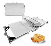 Electric Automatic Dough Sheeter Roller Machine for Pizza Pastry Bread Bakery, Adjustable Thickness, Forward/Reverse, Foldable Space Saving Design for Home & Commercial Use