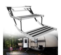 Electric Automatic Manual Step for Motorhome and Caravan with Light, 150 kg Capacity, Dual Layer Electric LED