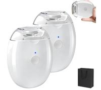 Electric Automatic Nail Clipper, 2026 Upgraded Rechargeable Universal Automatic Fingernail Grinder with LED Light, 3-Speed Silent Polishing Trimmer for Seniors, Adults and Weak Hands (2Pcs)