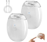 Electric Automatic Nail Clipper & Trimmer - 2-in-1 Safety Fingernail Cutter & File with Debris Storage - USB Rechargeable Manicure Tool with LED Light for Baby, Elderly & Adults (2pc)