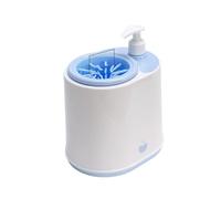Electric automatic pet paw cleaner, two-speed rotating soft silicone tip, built-in soap dispenser, fully waterproof and removable design for cleaning-1