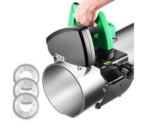 Electric Automatic Pipe Cutting Machine, Heavy Duty Stainless Steel Cutter, Industrial Grade with Adjustable Speed and Saw Blades for Plumbing and Projects