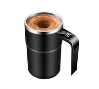 Electric Automatic Self-Stirring Coffee Mug, 380 ml, Self-Stirring Coffee Cup, Thermal Mug with Temperature Display, Mixer Cup for Coffe-e, Milk, Rechargeable (Black)