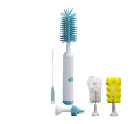 Electric Baby Bottle Brush Set Offering Complete Rotation and Two Cleaning Modes for Profound Cleaning of Bottles Cups and Straws Food Grade Silicone Bottle Brush