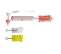 Electric Baby Bottle Brush Set Offering Complete Rotation and Two Cleaning Modes for Profound Cleaning of Bottles Cups and Straws Food Grade Silicone Bottle Brush