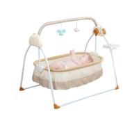Electric Baby Crib Cradle Automatic Intelligent Rocker Multi-Functional Side Bed Swing Chair Rocking Bassinet Dual Control Foldable And Portable Spacious Suitable For Living Room Bedroom Study Outdoor