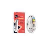 Electric Baby Nail File Trimmer, Battery-Powered Infant Nail Clipper with LED Light and Six Filing Heads for Baby and Adult Use
