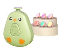 Electric Baby Nail Grinder USB Rechargeable Trimmer with 6 Heads Low Noise Safe Manicure Kit for Newborns Infants Toddlers Adults Beige 7x4.5cm(E)