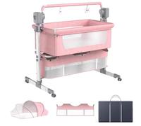 Electric Baby Swing Baby Rocker Rocking Chair Electric Cradle Baby Swing Bed Adjustable Bedside Cribs Automatic Rocking Recliner Crib Basket Best Baby Bed for Infant Newborn Unisex