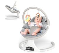 Baby Swing for Infants to Toddler| Portable Infant Swing with Remote Control, Rocker for Newborn with 5 Speeds, 3-Point Harness,3 Seat Positions for Baby Boy Girl (Gray)