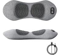 Electric Back Massager with Traction, Vibration & Heat - Adjustable Triple Fusion Treatment for Chronic Back & Neck Pain(Gray)