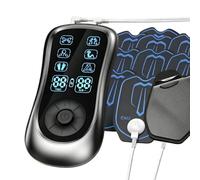 Electric Back Massagers - 6 Modes Rechargeable Portable, Electric Muscle Stimulator Massage Machine, Wireless TENS Unit Pads | for Neck Shoulder Butt Foot Home Office Travel Trip Post-Workout
