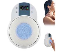Electric Back Scratcher with 130mm Large Brush Head - IPX5 Waterproof, 3.5H Charging, Intelligent Speed Adjustment, Hole-Free Wall Mount | Shower Back Scrubber for Daily Bathing,A