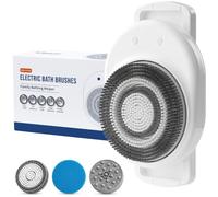 Electric Back Scrubber for Shower - Wall Mounted Exfoliating Brush, Hands-Free Automatic Body Scrubber with Adjustable Speed & Height, IPX7 Waterproof Rechargeable Deep Cleansing Spa Tool
