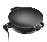 Electric Baking Pan, Electric Skillet, Crepe Maker, Adjustable Heat Control, with Nonstick Coating, Portable, for Blintzes Eggs Pancakes