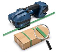 Electric Baler, Automatic Strapping Binding Machine, 600- 3200N Adjustable Tensile Strength, 2.5s Fast Welding, With LCD Display and 2 X 4000mah Batteries, 2.5s Fast Welding, For PP/PET Strapping