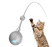 Electric Ball for Cats,3 Modes Automatic Moving Ball | Electric Rolling Game with Tail for Mental Stimulation, Hunting, Exercise and Rechargeable Pet