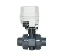 Electric Ball Valve 1/2''-2'' 2-Way UPVC Proportional Modulating Ball Valve 4-20mA 0-5V 0-10V Analog Signal DC12-24V NPT(0-10V Input Signal,DN40)