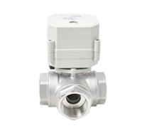 Electric Ball Valve 1'' DN25 SS304 3-Way NPT Proportional Control Valve Electric Modulating Ball Valve 4-20mA 0-10V 0-5V Signal(4-20mA Output,0-10V Input Signal)