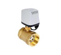 Electric Ball Valve 1pc 1/2" 3/4" 1" 2" IP65 Waterproof Motorized Ball Valve 3-Wire 2 Control Brass Electric Big Torque Metal Motor(1",12VDC_CR02)
