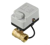 Electric Ball Valve 3/4 Inch DN20, Motorized Brass Water Valve with Manual Function, 2-Wire Zone Valve for 220V AC or 12/24V DC, for NPT Threaded Connection(AC220V)