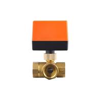 Electric Ball Valve Brass Electric Ball Valve DN15/20/25/40/50 Three Wire Two Control 2-Way 3-Way Solenoid with Actuator(DN20,OneColor,3 Way)