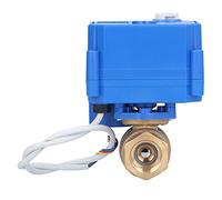 Electric Ball Valve, Brass Motorized Mini DN15 1 / 2in DC12V 3 Wire, Thread - Energy Efficient, IP67 Rated, Ideal for Water Treatment