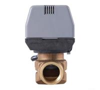 Electric Ball Valve VC6013 Actuator DN15 DN20 DN25 Two Way Metal Body Valve for Central Heating Zone Control(DN25)