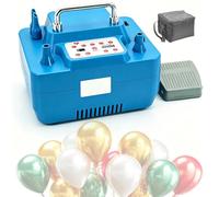 Electric Balloon Pump 1000W with Double Hole Inflator, Timing Function & Foot Switch, Inflates in 3 Seconds, Ideal for Parties, Weddings, Birthdays, Events