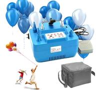 Electric Balloon Pump, 1200W Portable Dual Nozzle Balloon Inflator, Electric Balloon Pump with Four Nozzles for Birthday & Wedding Parties
